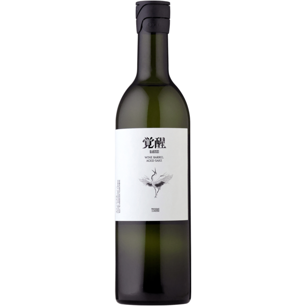 Kakusei Tsuru matured in wine cask Kimoto-Tokubetsu Junmai Genshu