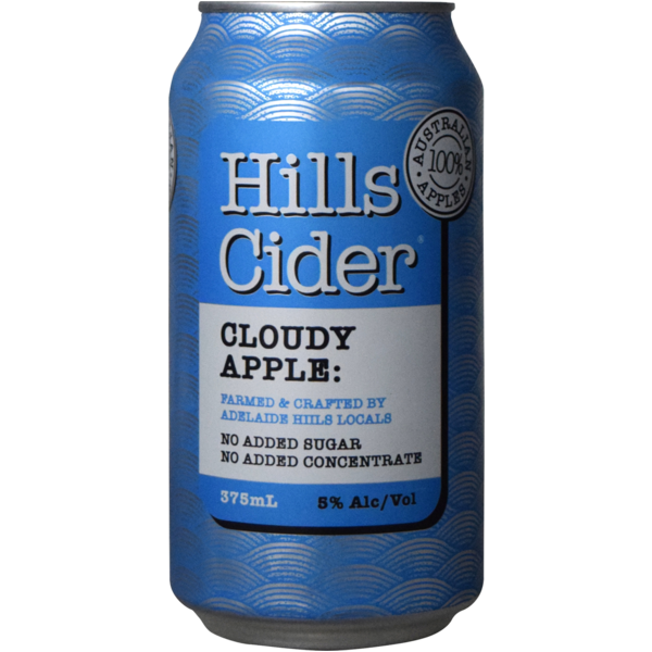 Hills Cider Cloudy Apple Cider 375ml Can