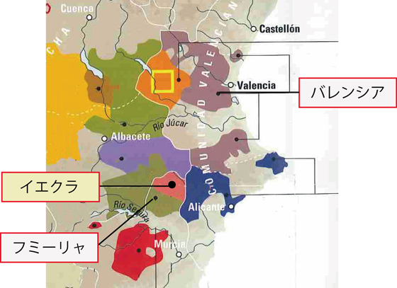 セントロ地方とレバンテ地方のはざまにあるイエクラ
