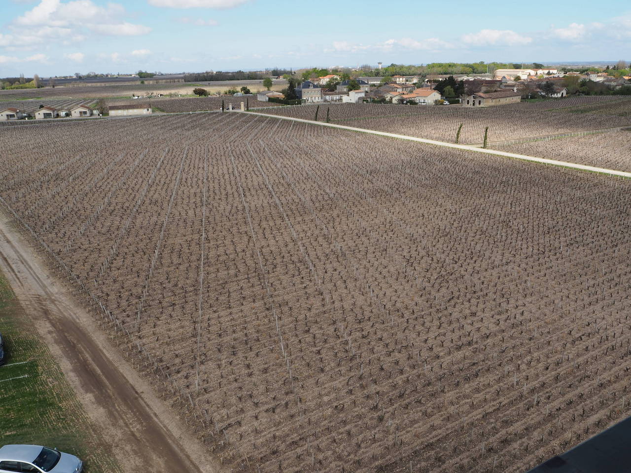 塔より畑を望む