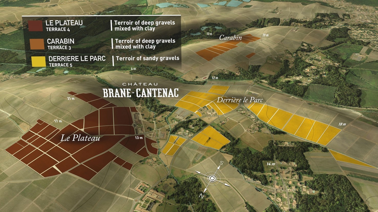 畑は大きく、3つの区画に分かれる
